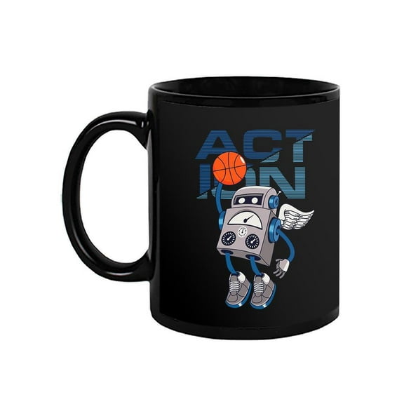 Action Basketball Robot Mug  -Image by Shutterstock,