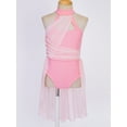 thumbnail image 5 of Jizyo Kids Girls Cutout Chiffon Sleeveless Ballet Leotard Dress Modern Dance Gymnastics Dancewear Pink 6, 5 of 7