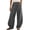 Gray-pants, variant on Inverlee Womens Cotton Linen Barrel Pants Elastic Waist Casual Loose Fit Bottoms Summer Lightweight Wide Leg Sweatpants with Pockets