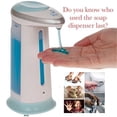 thumbnail image 5 of Touchless Soap, Hand Sanitizer Dispenser – Battery Operated Automatic Soap Dispenser with Dripless Design, Motion Sensor, Easy Clean （340ml 12.2*8.1*19.5cm), 5 of 5