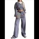 thumbnail image 3 of Conjunto Deportivo para Mujer: Sudadera con Capucha y Cremallera de Larga con Pantalones de Color Liso con Cordones - Conjunto de Dos Piezas Gris Oscuro M, 3 of 9