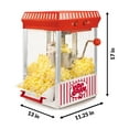 thumbnail image 7 of Nostalgia Retro 2.5-Ounce Tabletop, Oil Kettle Electric Popcorn Popper, Red White Stripe, 7 of 7