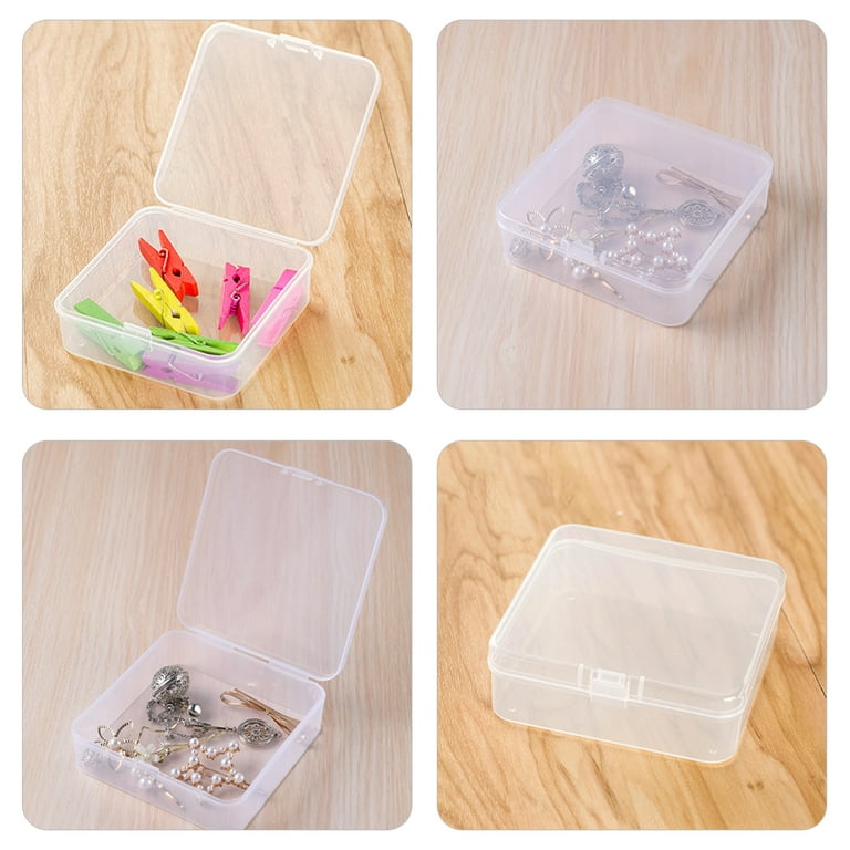 5Pcs Small Plastic Reusable Containers Multi-use Tool Organizer Screw Parts  Box Small Parts Storage Case 