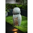 thumbnail image 3 of LuxenHome See, Hear, Speak No Evil Set of 3 Garden Buddha Monk Solar Statues, 3 of 5