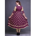 thumbnail image 4 of Bimba Kurta Anarkali Imprimée Longue Tenue de Soirée Évasée Kurtis pour Femmes, 4 of 5