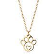 thumbnail image 3 of Collar para Mujer Huella de Gato, Perro y Animales LuckyLy de Acero Inoxidable dorado UNITALLA, 3 of 8