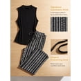 thumbnail image 4 of ZToonmas Women's 2 Piece Outfits Sleeveless Top and Loose Wide Leg Pants Set Casual High Waist Palazzo Pants Suit, 4 of 9