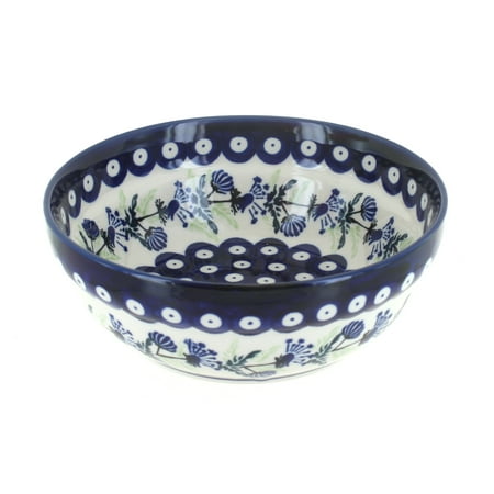 

Blue Rose Polish Pottery Sweet Annie Cereal/Soup Bowl