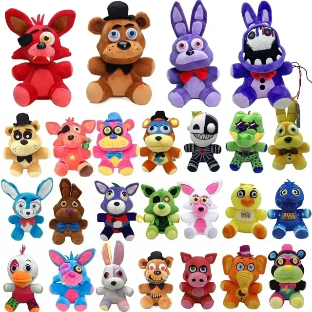 Five Night At Freddy Fnaf-peluches de 18CM para niños, muñecos de peluche de dibujos animados, Bonnie Bear Foxy, regalos