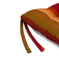 thumbnail image 3 of Jordan Manufacturing Sunbrella 19" x 19" Astoria Sunset Burgundy Stripe Square Tufted Outdoor Wicker Seat Cushion with Ties and Welt (2 Pack), 3 of 9