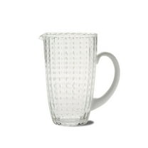 Zafferano Perle Glass Carafe  Clear  Elegant Beverage Pitcher / Jug