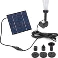thumbnail image 2 of Solar Water Fountain Kit, Energy-Efficient 7V 1.2W Solar-Powered Pump For Gardens, Bird Baths, And Ponds, With Four Adjustable Nozzles, 2 of 5