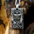 thumbnail image 3 of ZMY Home Skeleton Necklace Stainless Steel Goth Jewelry Cool Punk Rock Grim Reaper Skull Pendant Necklaces, 3 of 6