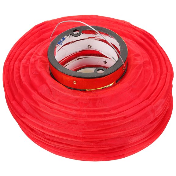 HEMOTON Red Silk Chinese Lantern for Decor Lightweight Durable Foldable Happiness Symbolization Suitable Indoors Outdoors 12 inches