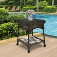 thumbnail image 4 of Jeco Wicker Patio End Table in Espresso, 4 of 7