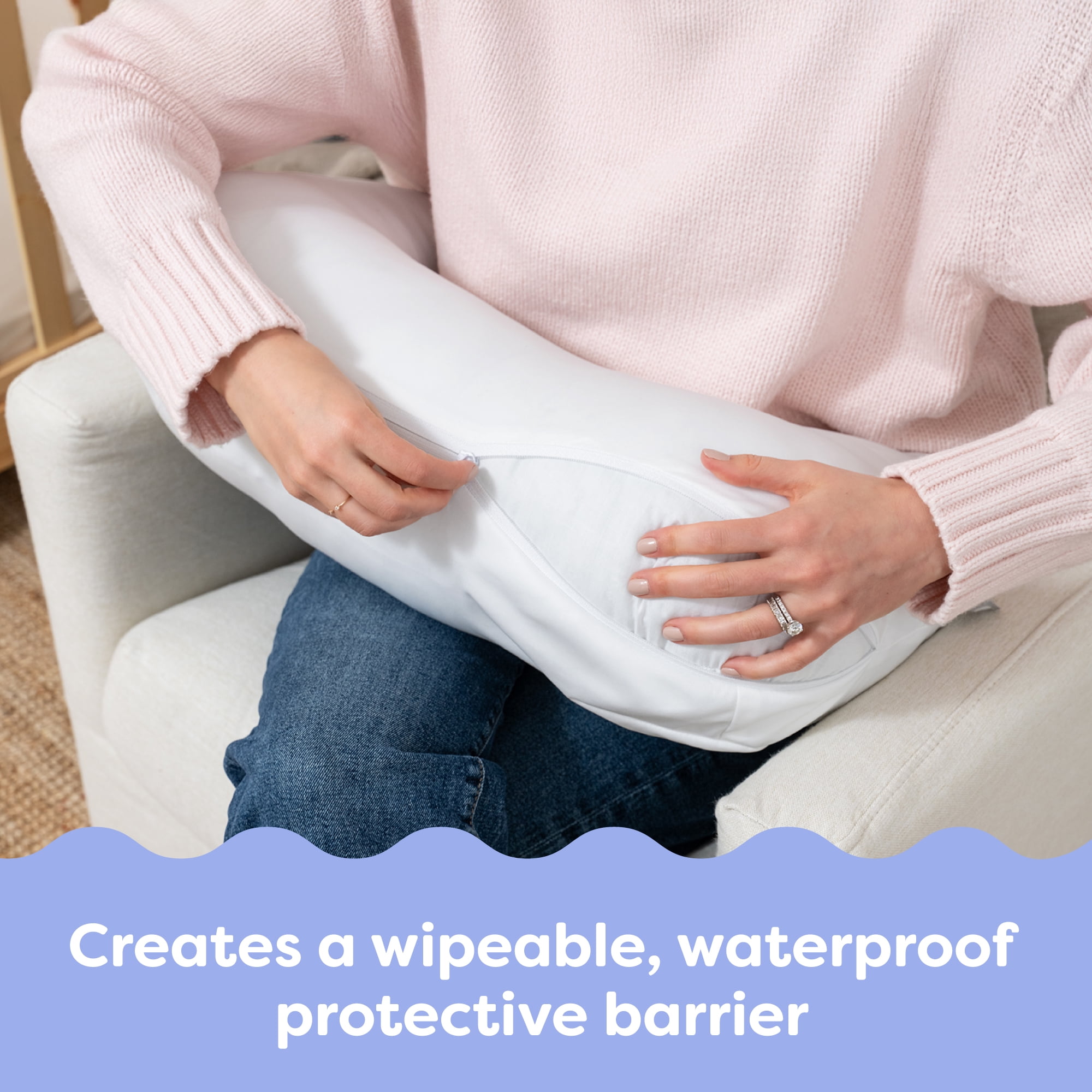 Boppy Nursing Pillow Liner - Waterproof Protection ForBoppy Nursing Pillow, Machine Wash & Dry, Wipeable, Liner Only - Nursing Pillow Sold Separately