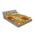 thumbnail image 2 of Ambesonne Vintage Fitted Sheet & Pillow Sham Set, Animals Pattern, Full, Black and Brown, 2 of 2
