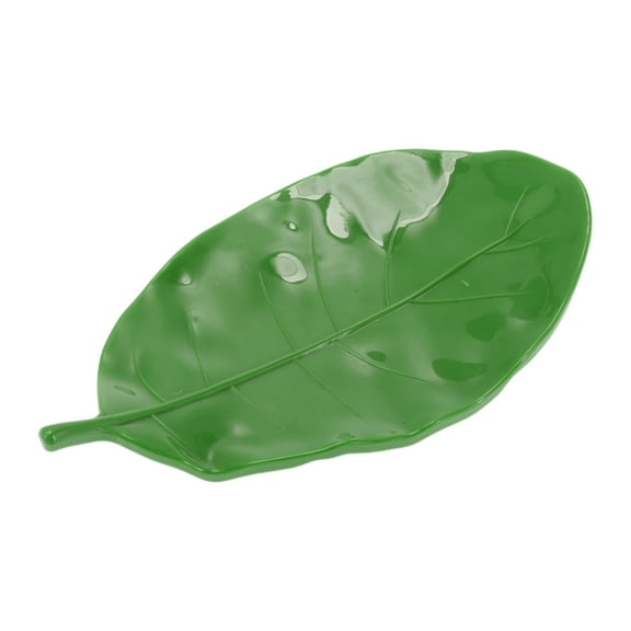 Unique Bargains 1 Pc Soap Dish Leaf Soap Holder for Bathroom Green