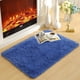 thumbnail image 1 of Alfombra Merelax, moderna, suave y esponjosa, peluda, 60 x 90 cm, color azul claro, 1 of 7