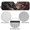 thumbnail image 6 of Yuyamidu Camo Wolf Windshield Sun Shade, American Flag Car Sunshade for Rubicon Sahara TJ JK JKU 2 & 4 Door-Blocks UV Rays Sun Visor Shield, Foldable Front Window Sun Shade Keeps Vehicle Cool, 6 of 7