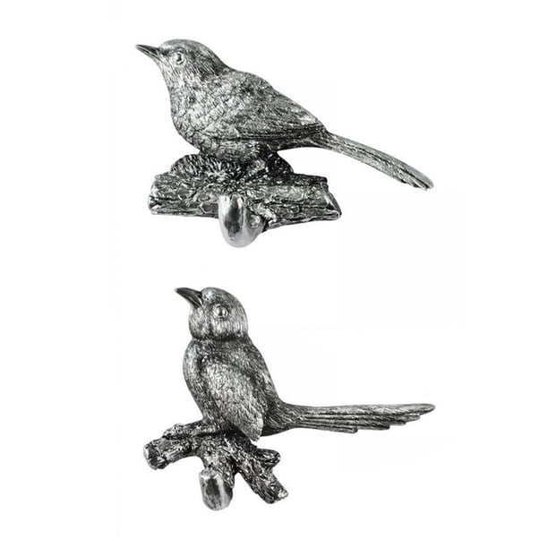 Colgador de Pájaros para Puerta, Bufanda de Almacenamiento, Ganchos de Pared de Resina, 2 Uds. EstiloD BLESIY Percheros