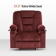 thumbnail image 2 of MCombo 27.2'' Extra Wide Seat Power Lift Recliner Chair for Short People, Fabric R7561 (Burgundy, Small-Wide), 2 of 9