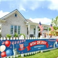 thumbnail image 2 of Happy 4th of July Patriotic Banner USA Independence Day American Flag Porch Sign Memorial Wall Hanging Banners Party Supplies, 2 of 4