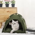 thumbnail image 3 of Cama cueva para mascotas con nido con almohadilla suave antideslizante extraíble para interior, lavable, 3 of 5