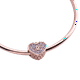 thumbnail image 2 of Charm para Pulsera LuckyLy, Dije de Corazón Candado, Acero Inoxidable y Zirconia Cúbica, Modelo Maca rosa UNITALLA, 2 of 8