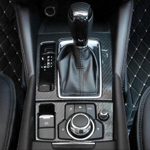 Gear Shift Panel Frame Cover Cup Holder Trim Carbon Fiber Style Fit for Jeep Wrangler Rubicon 2018+