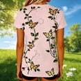 thumbnail image 5 of Uootdi Womens Tees Short Sleeve Crewneck Butterfly Print Relaxed Fit Casual Summer Vacation Everyday Outfits Gift, 5 of 7