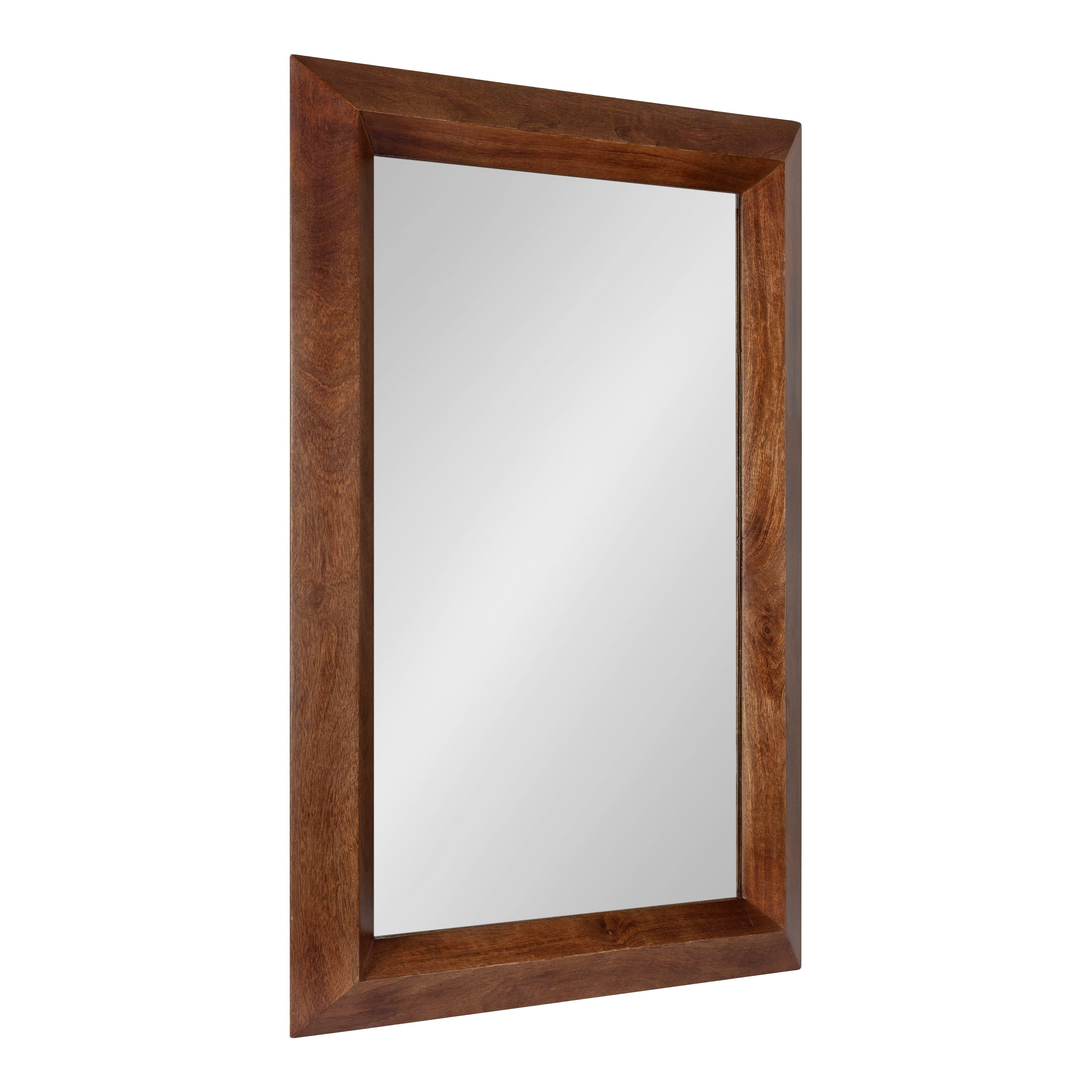Kate and Laurel Quaid Vintage Wood Framed Mirror, 24 x 36, Walnut Brown