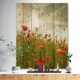 thumbnail image 2 of Design Art - Fleurs de Pavot Rouges dans un Champ Vert, 2 of 5