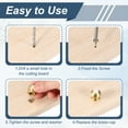 thumbnail image 3 of Uxcell 8 Pack Brass Cutting Board Feet, 0.59" x 0.59" Non Slip Mini Cabinet Leg Feet with Screws and Washers for Wood Boards Box Display Tray Riser(Cone), 3 of 6