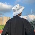 thumbnail image 4 of Circunferencia del sombrero: 56-58 cm, sombrero de pescador teñido anudado, sombrero de lavabo para mujer, sombrero casual con protector solar de doble cara, sombrero para el sol, 4 of 6