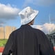 thumbnail image 4 of Circunferencia del sombrero: 56-58 cm, sombrero de pescador teñido anudado, sombrero de lavabo para mujer, sombrero casual con protector solar de doble cara, sombrero para el sol, 4 of 6