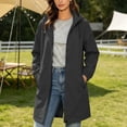 thumbnail image 6 of ATOYSOY Long Raincoat for Women Waterproof Rain Jackets with Hooded Outdoor Light Windbreaker Trench Coat 2026, 6 of 8