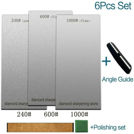 

6/7Pcs Set Diamond Sharpening Stone Kitchen Whetstone Grit 80~3000# with Base Ultra-high Grinding Knife Sharpener Polishing Tool