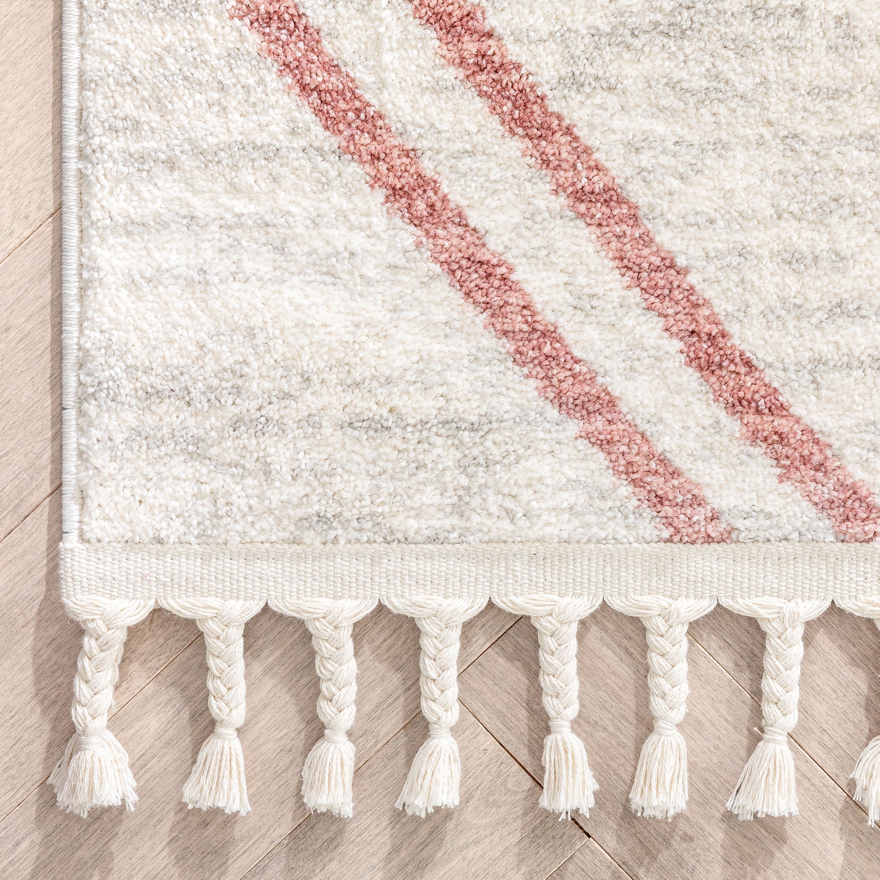 Well Woven Kennedy Chevron Area Rug, 6.58' x 9.25', Cotton Fringe For Authentic Look, Super Soft Pile, Durable, Easy To Clean