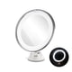 thumbnail image 1 of 8 Inch 10X Magnifying LED Tabletop Round Makeup Cosmetic Mirror with Sucker (White), 1 of 5