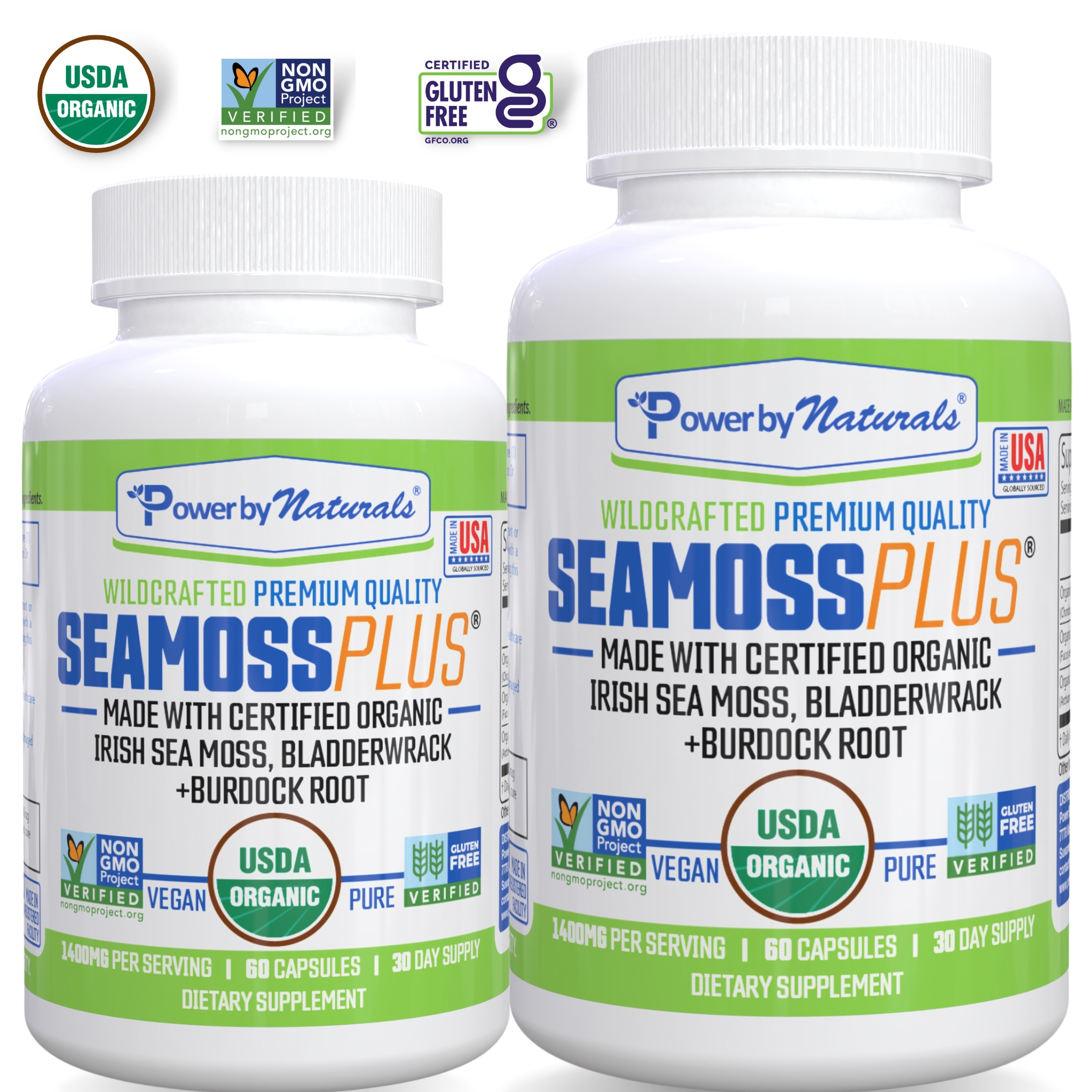 PHs Organic Irish Sea Moss Extract Powder 50g 10:1 | Irish ISO GMP Organic  FDA Certified Herbs for Overall Body wellness