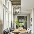 thumbnail image 2 of Parrot Uncle 12" Modern Black 4-Light Caged Chandelier, Dining Room Dimmable Chandelier, 2 of 7