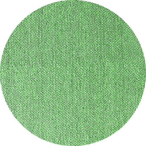 Ahgly Company Indoor Round Solid Green Modern Area Rugs, 8' Round