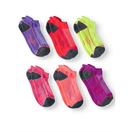 Ladies Cushioned Performance Low Cut Socks, 6 Pack