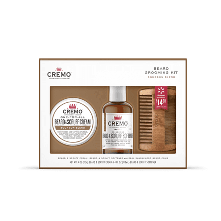 Cremo Bourbon Blend Beard Grooming Kit with Comb