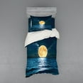 thumbnail image 2 of Ambesonne Ocean Bedding Set 4 Pcs, Magic Super Moon Design, Queen, Yellow Navy, 2 of 3