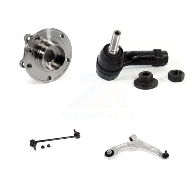 Transit Auto Ensemble de Roulement de Moyeu avant Droit Bras de Commande Inférieur avec Rotule Tige de Liaison Extérieure et Kit de Stabilisation pour Voiture Chrysler 200 avec Roues d'Usine de 17 Pouces K7T-106586
