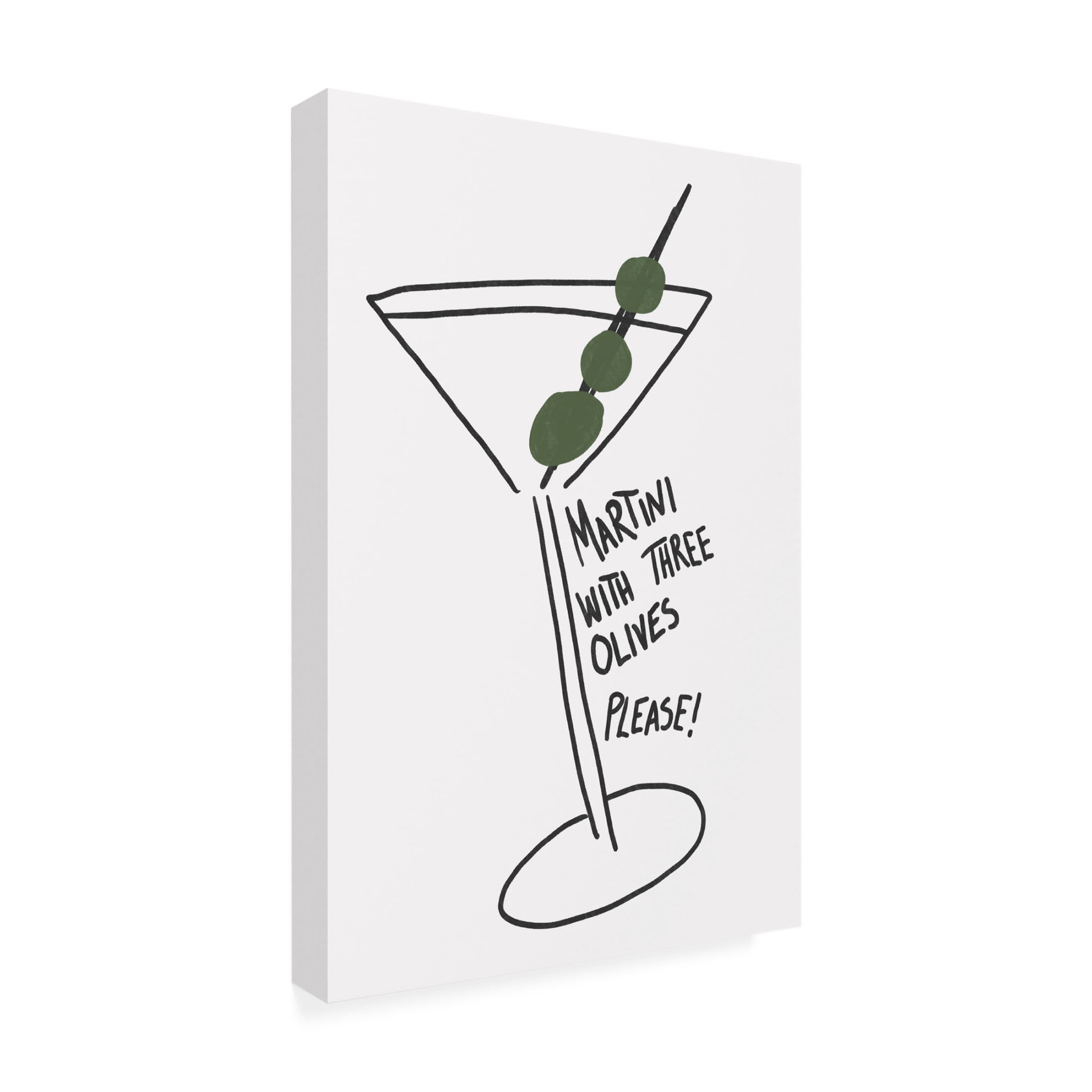 Trademark Fine Art Athene Fritsch Martini Three Olives Canvas Wall Art