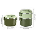 1700ml 2 Layers Thermal Insulated Hot Food Lunch Containers Portable