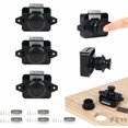 thumbnail image 1 of 5PSC Push Button Lock Latch, Keyless Door Locks for RV, Yacht, Boat, Cabinet Door Handle Latch Pop Up Door Latch, Nickel, 1 of 5
